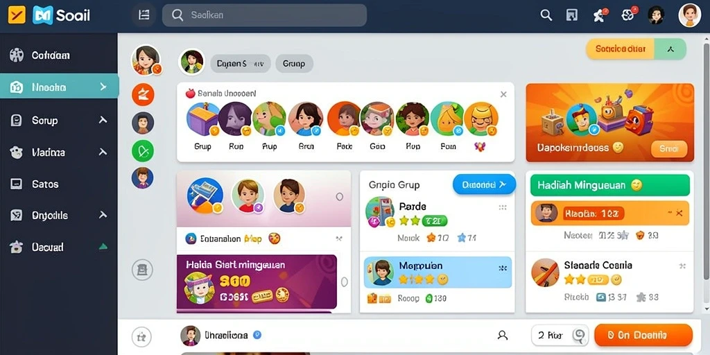 Screenshot menunjukkan tampilan utama permainan.